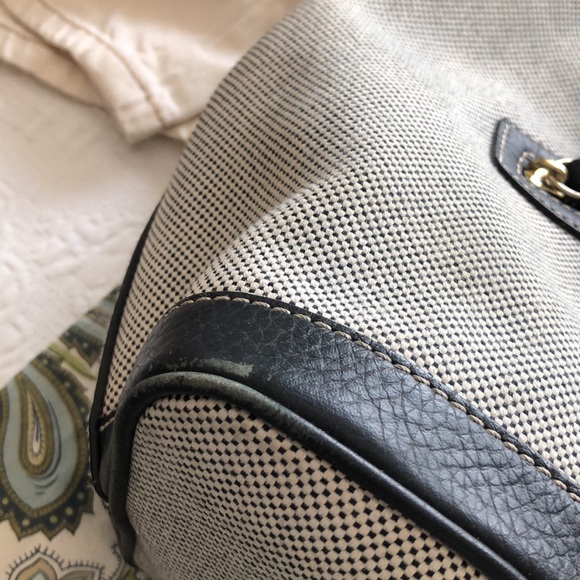 Navy and white Dooney shoulder bag - Picture 9 of 11